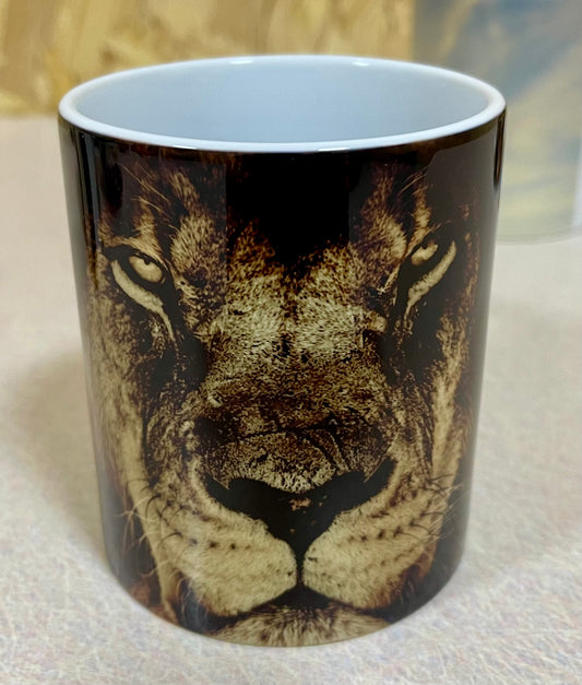 Ceramic Mug with wrap around design 2 (Lion)