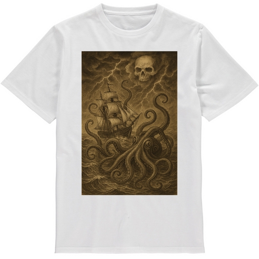 Kraken design, Short sleeve t shirt Mono version